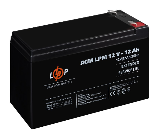 Аккумулятор AGM LPM 12V - 12 Ah 6550 фото