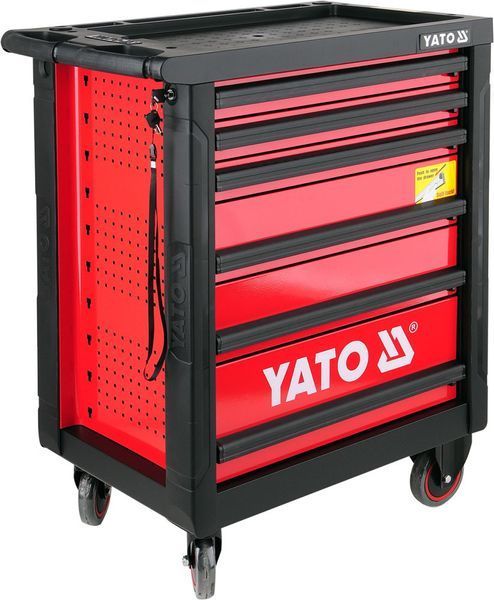 Инструментальная тележка YATO на колесах, 6 шуфляд, 975 x766x465мм наб. 177 шт. YT-5530 YT-5530 фото