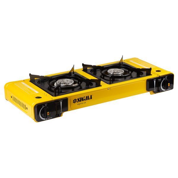 Плита газовая двухконфорочная с пьезоподжигом и адаптером Comfort (кейс) SIGMA (2903461) 2903461 фото