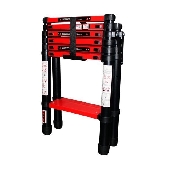 Драбина алюмінієва телескопічна GTM KME5067B (6 сходинок) 39424 фото