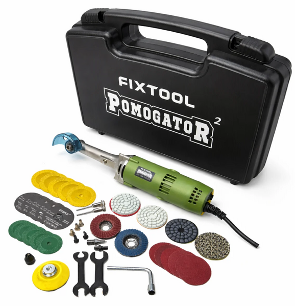 Угловая шлифмашина (мини КШМ) FIXTOOL Pomogator FIX120WGRJ JECK Green (полная комплектация, в кейсе) FIX120WGRJ фото