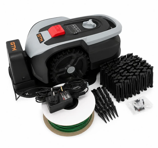 Газонокосарка-робот GTM RLM500/16W (500 кв.м із зарядною станцією та комплектом для встановлення) 84172 фото