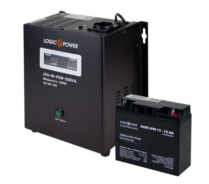 Комплект резервного живлення для котла LogicPower ДБЖ A500 + AGM батарея 235W 14010 фото