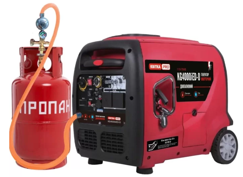 Инверторный двухтопливный генератор КВІТКА PRO KG4000iED-O ( + масло, 4/3.5 кВт, пульт ДК) (110-7048) 110-7048 фото