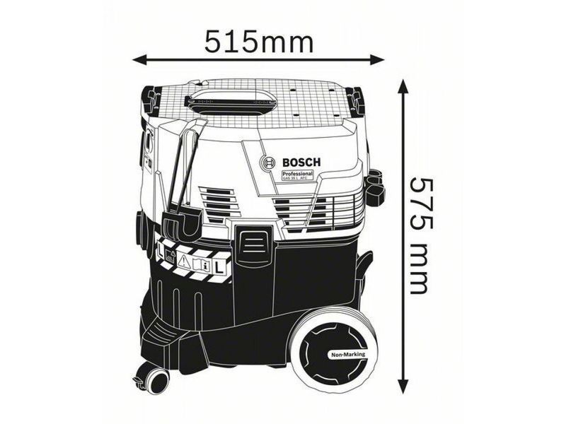 Пылесос для сухой уборки с контейнером и мешком Bosch GAS 35 L AFC 0.601.9C3.200 фото