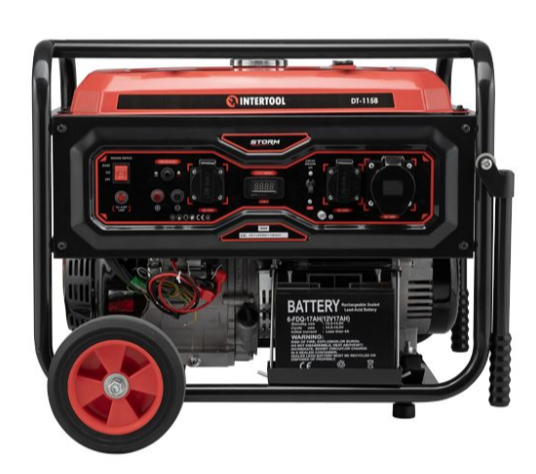 Генератор бензиновий/газовий STORM INTERTOOL DT-1158 (5/5.5 кВт, 220 В) DT-1158 фото