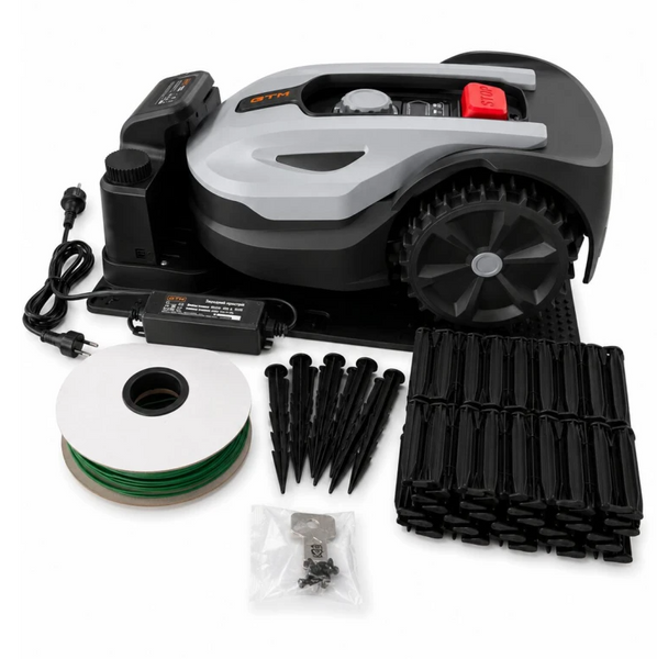 Газонокосилка-робот GTM RLM600/18W (600 кв.м, с зарядной станцией и комплектом для установки) 84173 фото