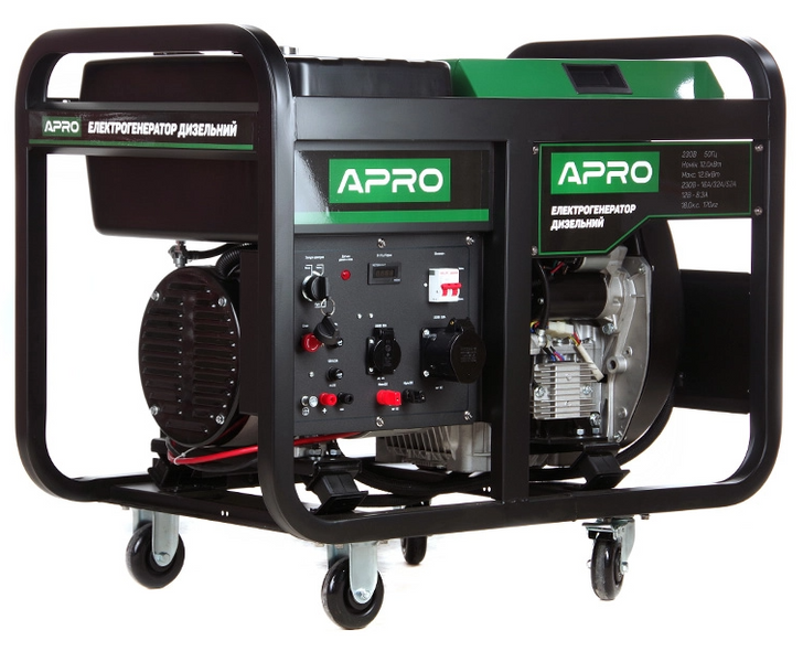 Генератор дизельный APRO DG-120Е (12,0/12,8кВт, электрозапуск, 4-х тактный) 085600 фото