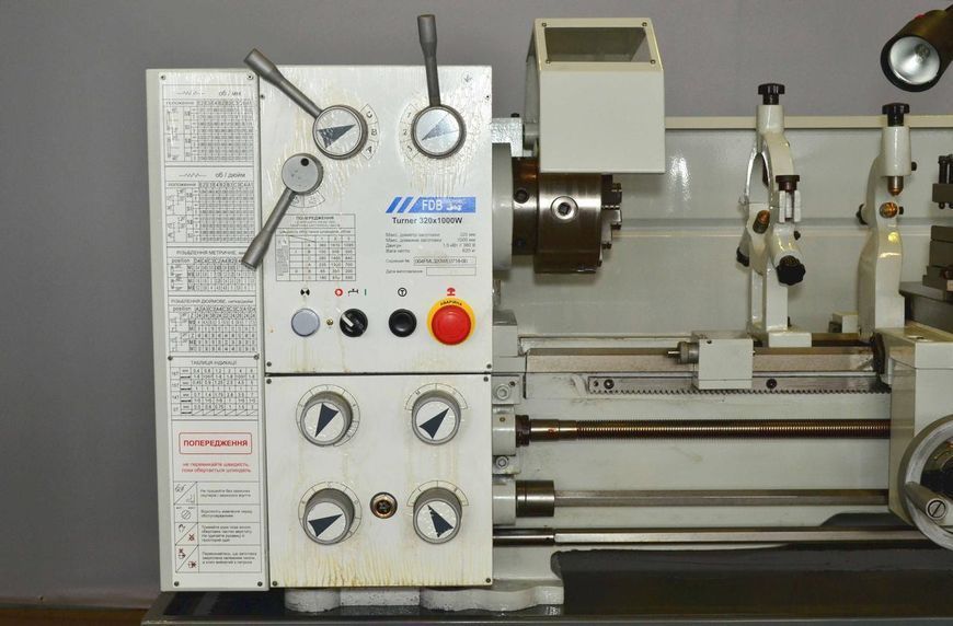 Токарно-гвинторізний верстат FDB Maschinen Turner 320x1000W 827654 фото