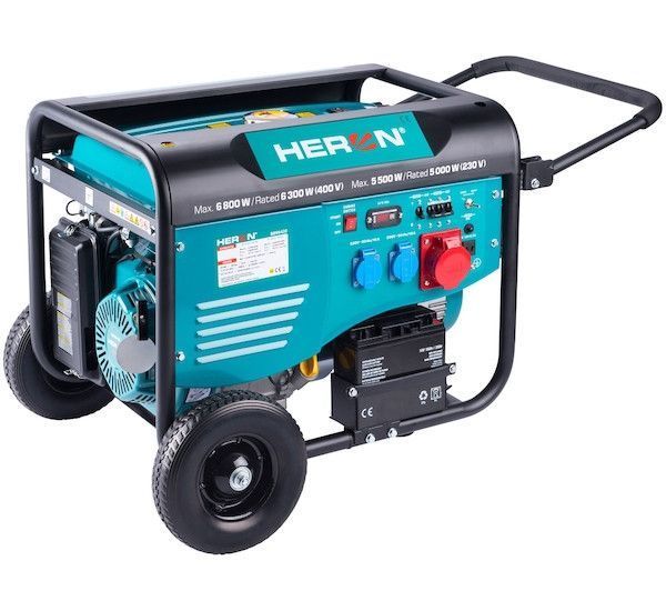 Бензиновий генератор Heron 8896420 15HP/6,8kW (400V), 5,5kW (230V) + електростартер 8896420 фото
