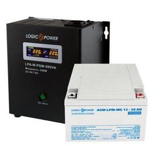 Комплект резервного живлення для котла LogicPower ДБЖ A500VA + мультигелева батарея 330W 13599 фото