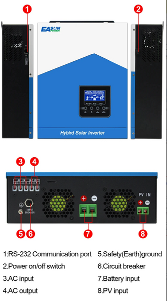 Гібридний інвертор EASUN Power ISolar SMH II 4.2KW Solar Inverter ISolar SMH II фото