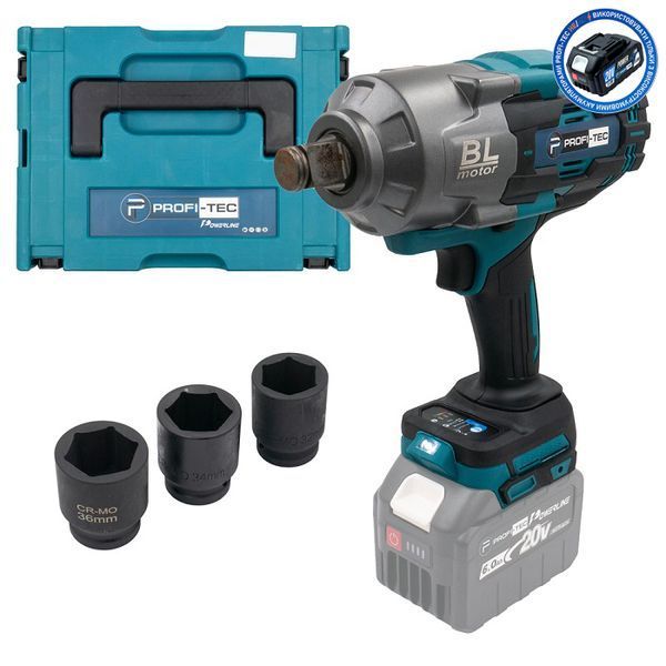Гайковерт акумуляторний PROFI-TEC PTW2100BL POWERLine (без акумулятора та ЗП) 005713 фото