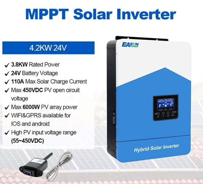 Гібридний інвертор EASUN Power ISolar SMH II 4.2KW Solar Inverter ISolar SMH II фото
