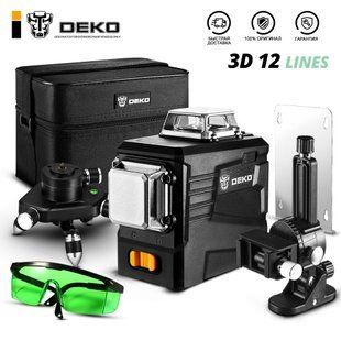 Лазерний рівень 3D DEKO DKLL12PB2 ( Магнітний кронштейн + Міні-Штатив) 12169 фото