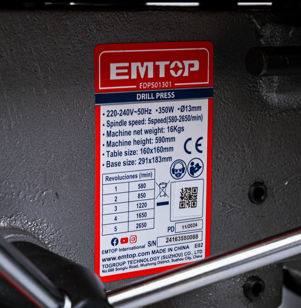 Сверлильный станок EMTOP EDPS01301 EDPS01301 фото