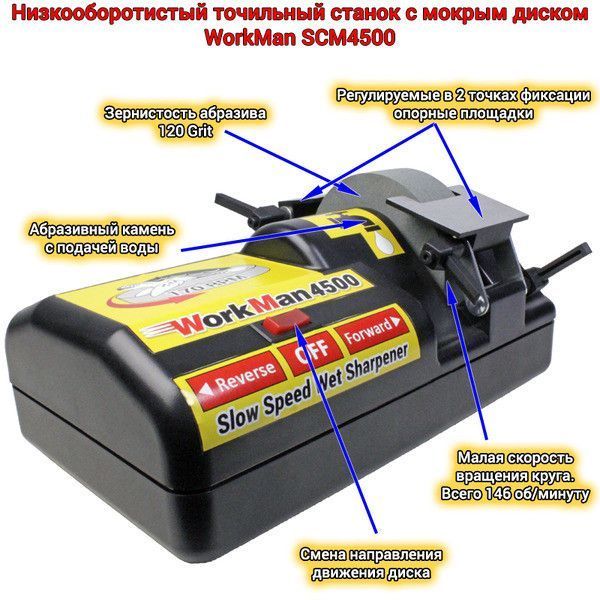 Точильный станок для ножей WorkMan SCM4500 42498 фото