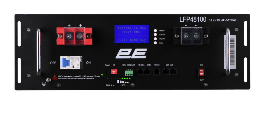 Аккумуляторная батарея 2E LFP48 (48В, 100А&bull;ч, 19&rdquo; LCD 16S) 2E-LFP48100-LCD фото