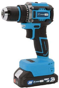 Акумуляторний шуруповерт PROFI-TEC PCD5220BL (2 х PT2020 2.0Аг, ЗП, кейс) 006294 фото