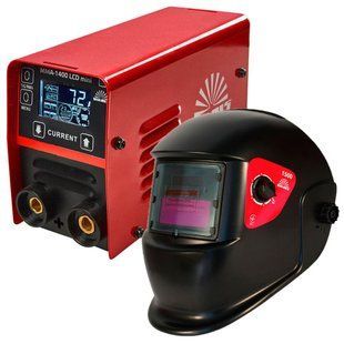 Сварочный аппарат Vitals MMA-1400 LCD mini + Маска сварщика Vitals 1500 (1+1) 179500 фото