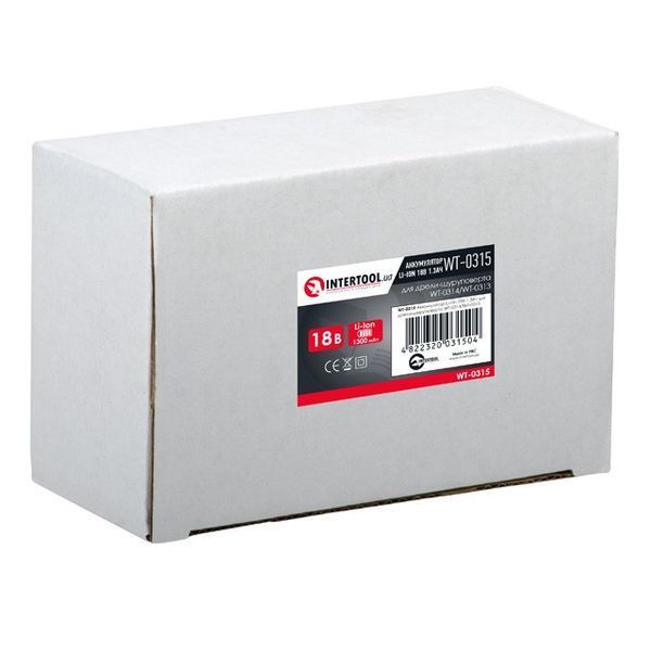 Аккумулятор Li-Ion INTERTOOL WT-0315 (18В, 1,3 Ач) WT-0315 фото