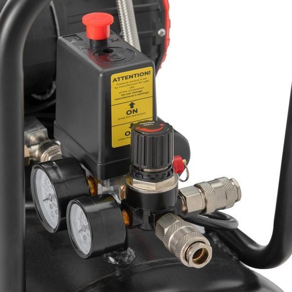 Компрессор безмасляный INTERTOOL PT-0041 (100 л, 3х1.5 кВт, 220 В, 8 атм, 750 л/мин) PT-0041 фото