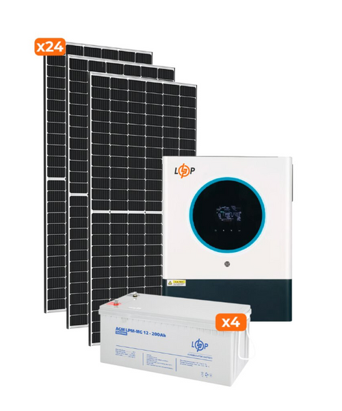 Солнечная электростанция (СЭС) LogicPower Стандарт 11kW АКБ 9.6kWh mGel 200 Ah 21035 фото