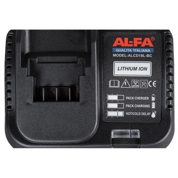 Аккумуляторный шуруповерт ALFA ALCD-18L-BC (18B, LI-ION, + 2 батареи, + аксессуары) ALCD-18L-BC фото