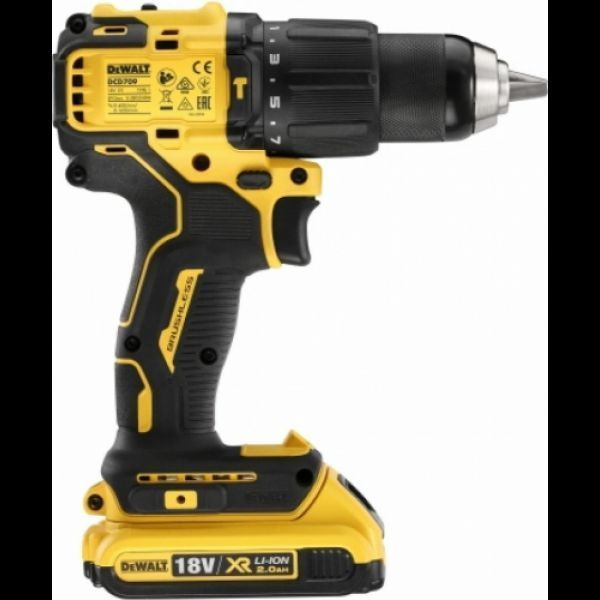 Дрель-шуруповёрт аккумуляторная бесщёточная ударная DeWALT DCD709L2T DCD709L2T фото