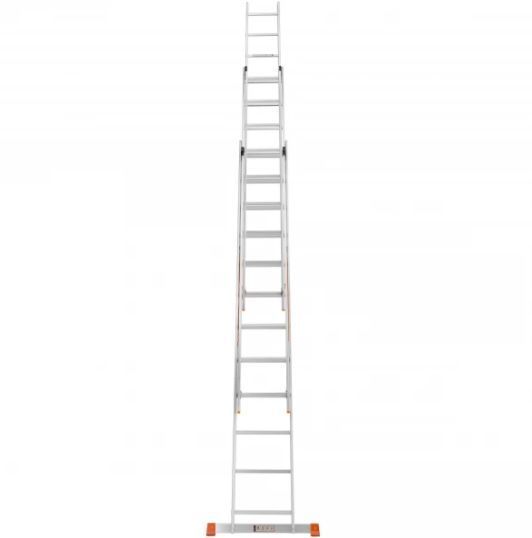 Лестница алюминиевая 3-х секционная LADDER PRO (3х14 ступеней) (160-9010) 160-9010 фото