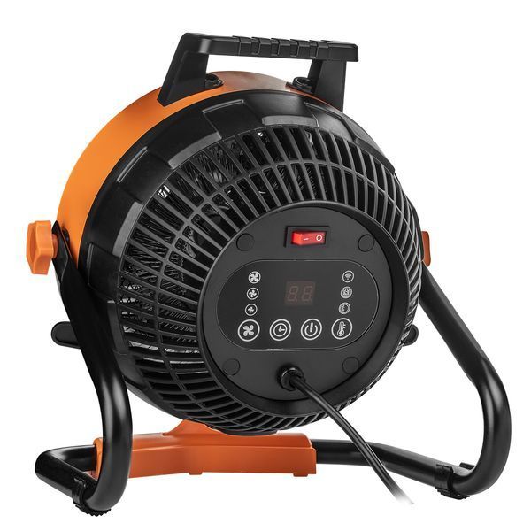 Теплова гармата електрична Neo Tools 90-071 (2в1, 2.4кВт, 35-50м кв, 460м куб/год) 90-071 фото