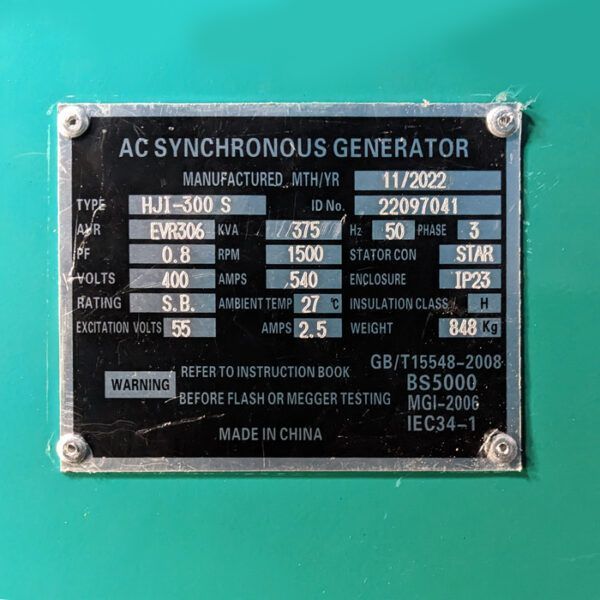 Генератор дизельный PROFI-TEC WDSG375-3 Power MAX (375 кВА/300 кВт, двигатель WEICHAI) 005146 фото