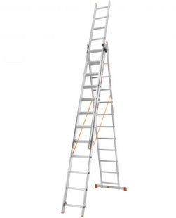 Лестница алюминиевая 3-х секционная LADDER PRO (3х7 ступеней) (160-9004) 160-9004 фото