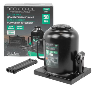 Домкрат пляшковий низькопрофільний ROCKFORCE RF-T95007 (50т) RF-T95007 фото