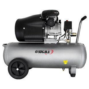 Компрессор двухцилиндровый SIGMA 7043721 (2.5кВт, 455л/мин, 10бар, 50л) 7043721 фото