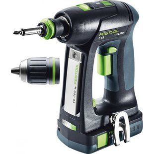 Аккумуляторная дрель-шуруповёрт Festool C 18 Li 3,1-Compact 574921 фото