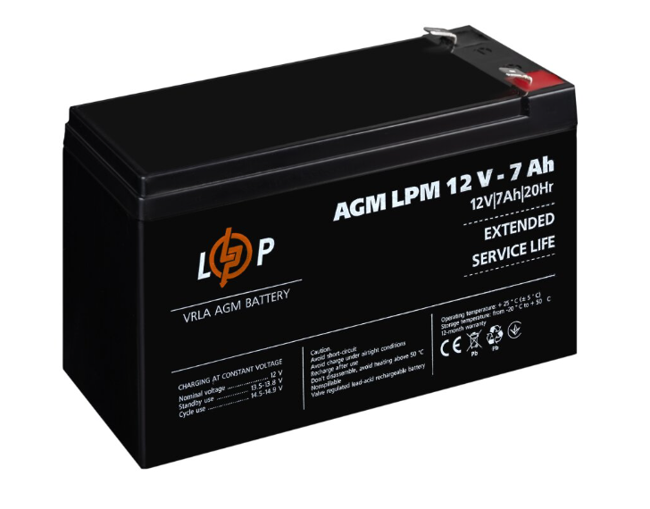 Акумулятор Logic Power AGM LPM 12V - 7Ah 3862 фото