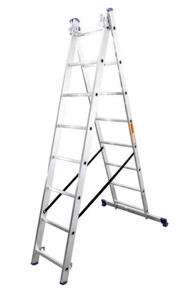 Драбина алюмінієва 3-х секційна BLUETOOLS Expert (3х8 сходинок) (160-9025) 160-9025 фото