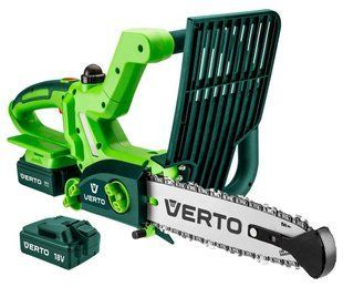 Ланцюгова пила VERTO акумуляторна Li-Ion 18В 25см, 2x1,3Aч 52G585 фото