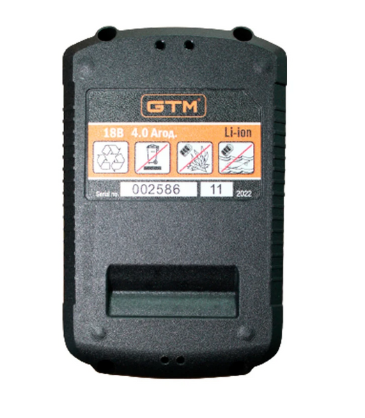 Акумулятор GTM B18V/4Аh (Li-Ion, 18 В, 4 А*год) 2702 фото