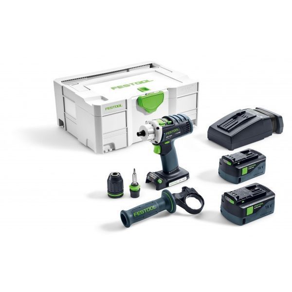 Акумуляторний дриль-шуруповерт Festool DRC 18/4 Li 5,2-Plus QUADRIVE 574696 фото