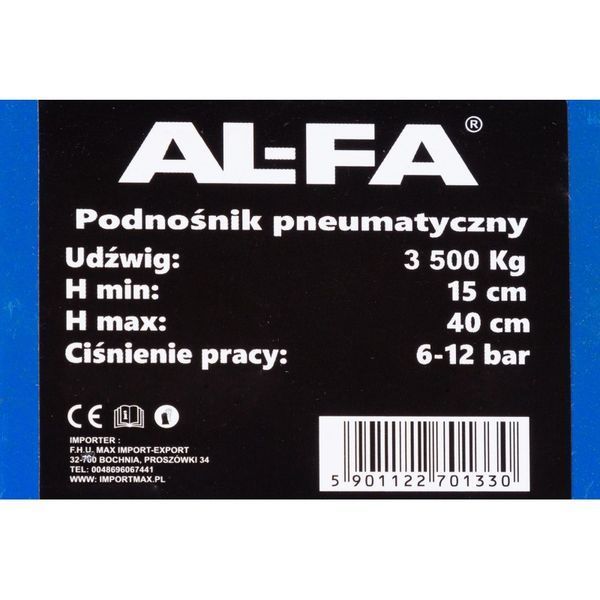 Домкрат пневматичний професійний AL-FA LXPP 3.5 tv ALFA1834 фото