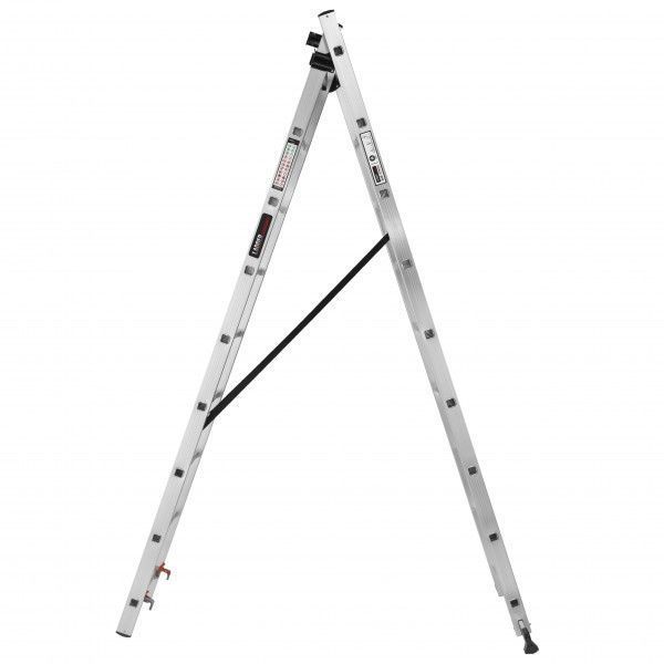 Драбина алюмінієва 3-х секційна LADDER STANDARD (3х11 ступенів) 190-9015 фото