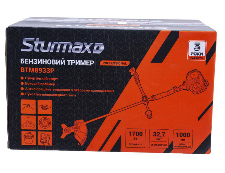 Бензиновая мотокоса Sturmax BTM8933P (1700 Вт) BTM8933P фото