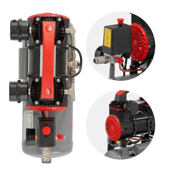 Компресор безмасляний INTERTOOL PT-0015 (9 л, 0.75 кВт, 220 В, 8 атм, 200 л/хв) PT-0015 фото