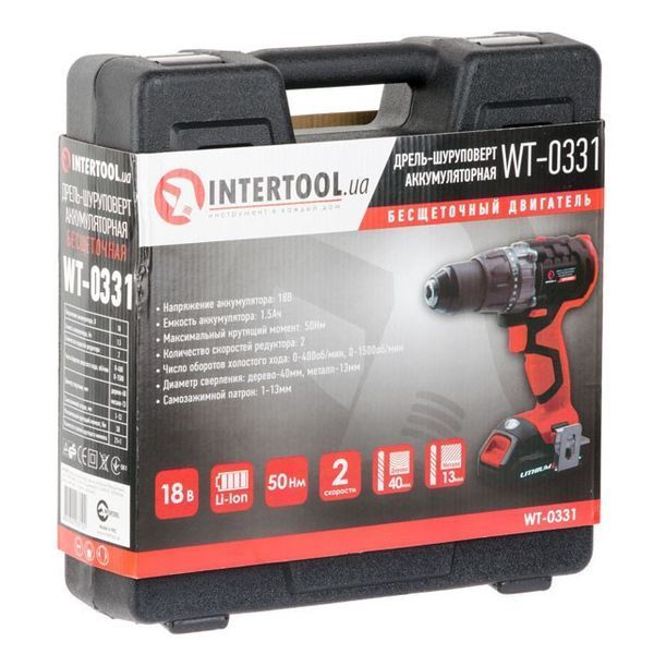Дриль-шуруповерт акумуляторний Intertool WT-0331 WT-0331 фото