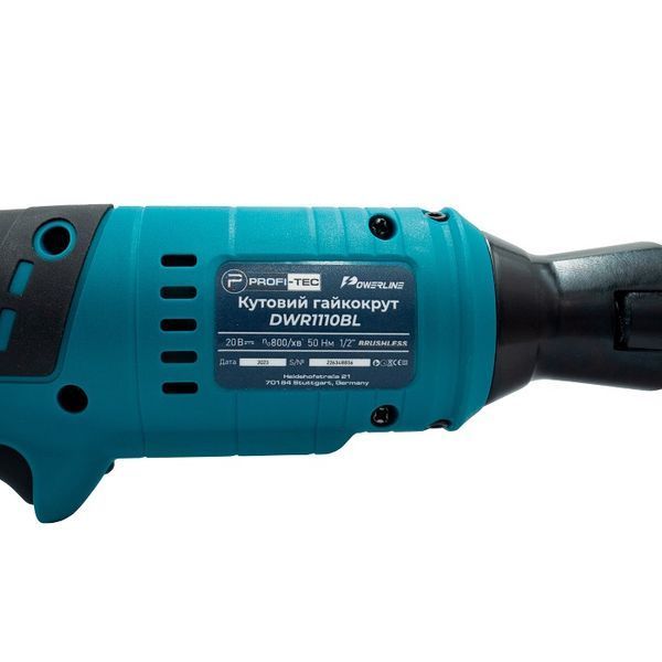 Кутовий акумуляторний гайковерт PROFI-TEC DWR1110BL POWERLine (без акумулятора та ЗП) 005960 фото