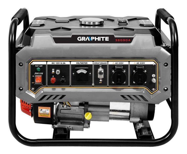 Генератор бензиновый GRAPHITE 58G904 (230В, 2/2.2кВт, ручной стартер) 58G904 фото