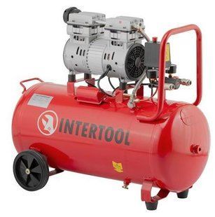 Компрессор безмасляный INTERTOOL PT-0025 (50 л, 0.75 кВт, 220 В, 8 атм, 145 л/мин) PT-0025 фото