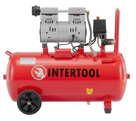 Компрессор безмасляный INTERTOOL PT-0025 (50 л, 0.75 кВт, 220 В, 8 атм, 145 л/мин) PT-0025 фото